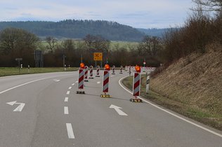 Maßnahmen zur Verkehrssicherung durch die Firma Högg